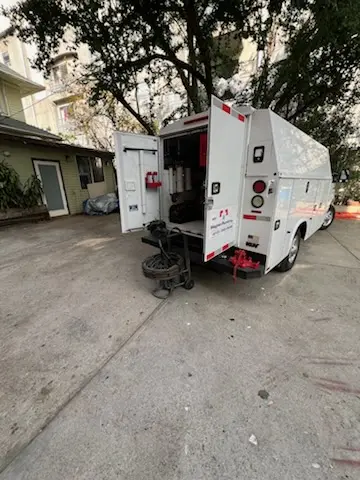 Magnet Plumbing service vehicle on-site for Sewer Line Repair in Dorceytown